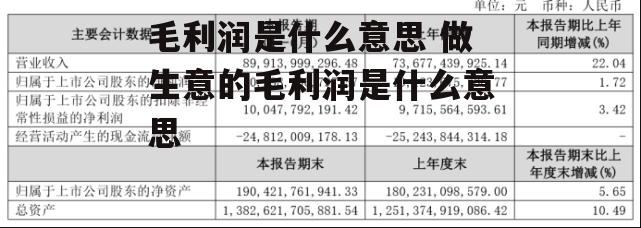 毛利潤是什么意思(利潤毛利潤)-添財網