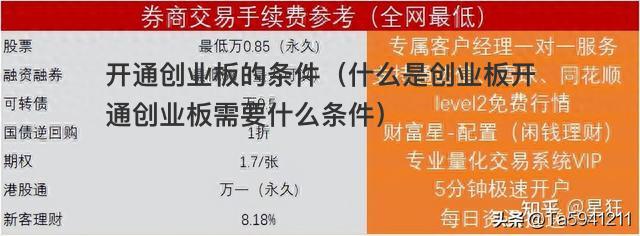 創業板開通條件(創業板開通條件)-添財網