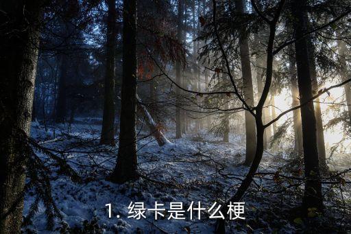 什么是綠卡(綠卡是啥意思)-添財網