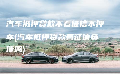 車抵押貸款哪個平臺比較好不看征信(車抵押貸款哪個平臺不看征信)-添財網